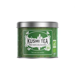 KUSMI Menthe thé vert Bio - Boîte métal 100gr