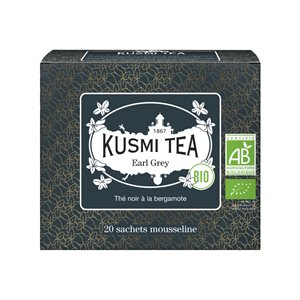 KUSMI Earl Grey thé noir Bio - Boîte x 20 sachets 40g