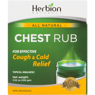 Herbion Naturals Analgésique Topique Onguent à Friction pour la Poitrine 100g Herbion Naturals Analgésique Topique Onguent à Friction pour la Poitrine 100g