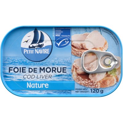 Petit Navire Cod Liver Nature 120 g 120g