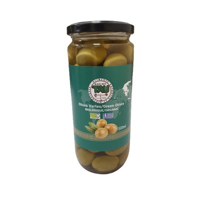 TAU organic green olives 500ml