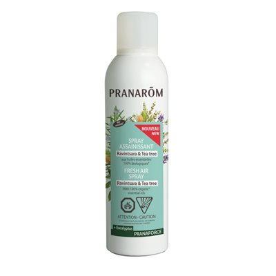 Pranarom Spray Ravintsara - Tea Tree Aux Huiles Essentielles 100% Biologiques - 150 Ml