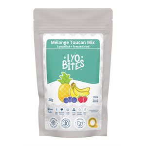 LYOBITES MÉLANGE TOUCAN FRUITS MÉLANGÉS LYOPHILISÉS 30G