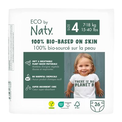 Naty Eco Couches 4 7-18 kg 26 pcs Naty Eco Couches 4 7-18 kg 26 pcs