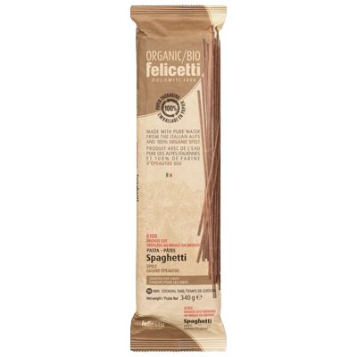 Felicetti Pâtes spaghetti à l'épeautre biologique 340g Felicetti Pâtes spaghetti à l'épeautre biologique 340g