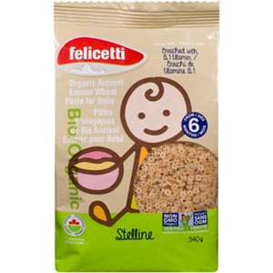 Felicetti Organic Ancient Emmer Wheat Pasta for Baby Stelline from 6 Months 340 g 