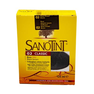 Sanotint CLASSIC 02 Brun (2N) 125 ml Sanotint CLASSIC 02 Brun (2N) 125 ml