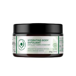 Organic Formulations Hydrating Body Exfoliant with Walnut and Sandalwood 200g